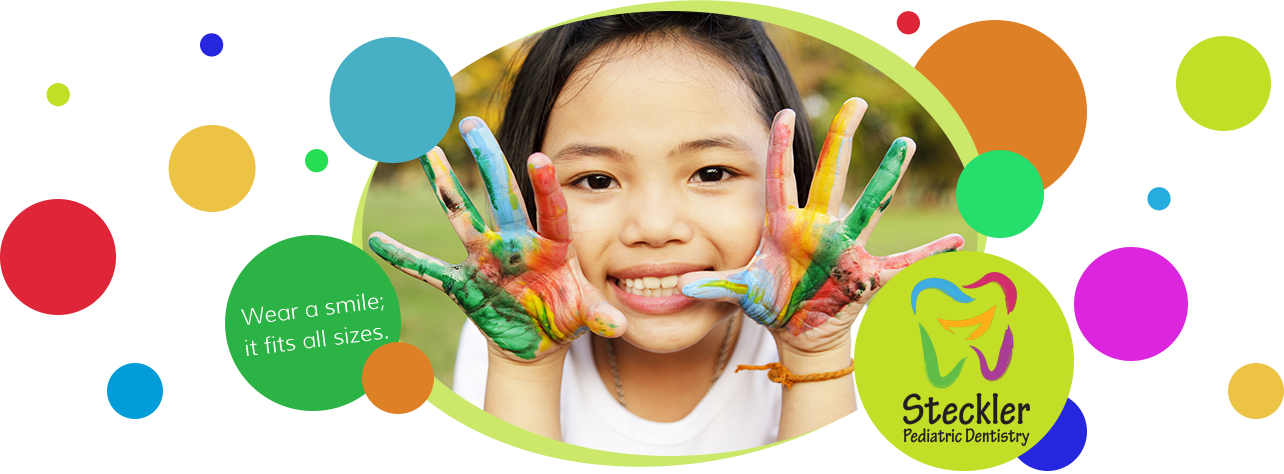 Girl with painted hands